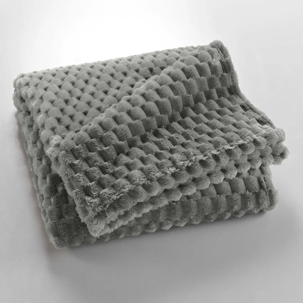 Szary koc z mikfroflaneli 125x150 cm Mini Frosty – douceur d'intérieur