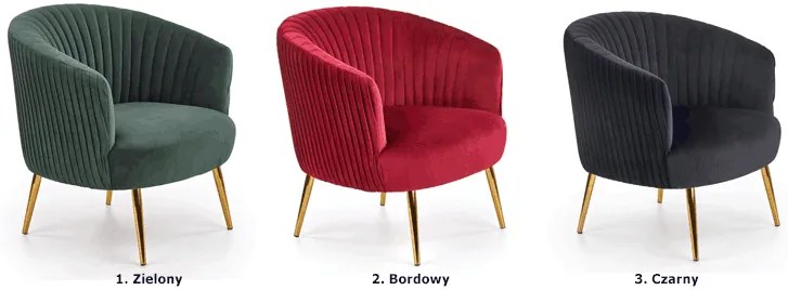 Czarny kubełkowy stylowy fotel muszelka S8-F18