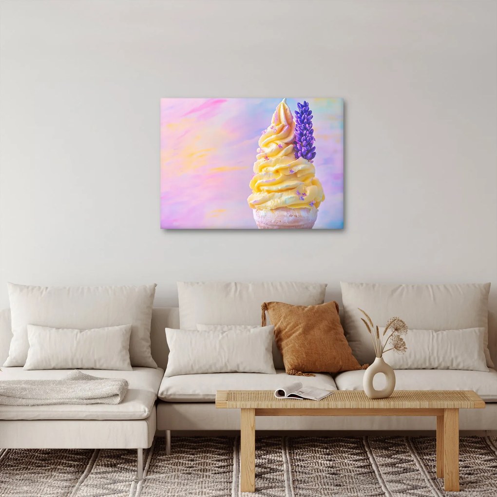 Obraz - Lody z lawendą (70x50 cm)