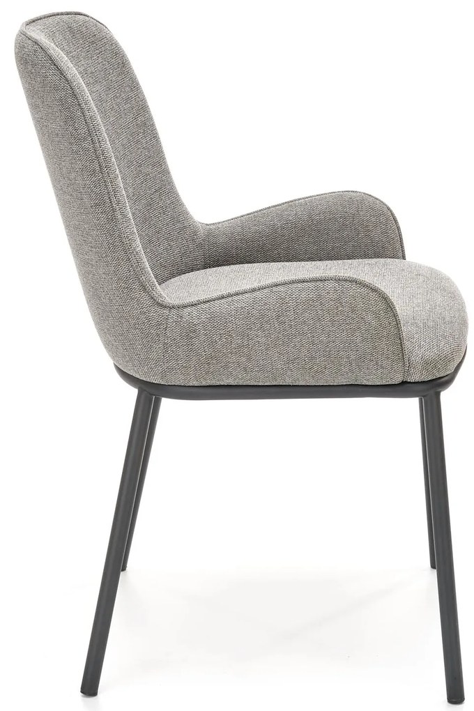 Krzesło popiel, nowoczesne, K481 wygodne, czarny stelaż, elegancki design