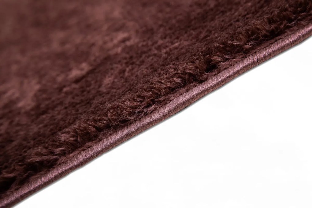 Dywan pluszowy Catwalk brązowy 80 cm x 80 cm koło