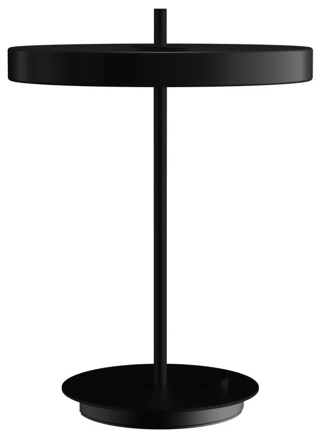 Czarna metalowa lampa stołowa LED ze ściemniaczem i metalowym kloszem (wysokość 41,5 cm) Asteria Table – UMAGE