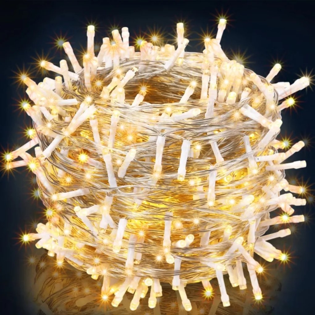 Świąteczny łańcuch świetlny SIMPLE, 60m, ciepła biel Monzana