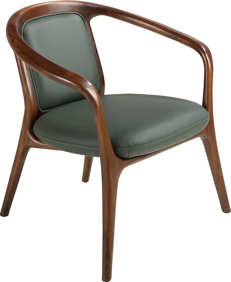 Fotel z ciemnozielonej skóry ekologicznej 5181 ANGEL CERDA