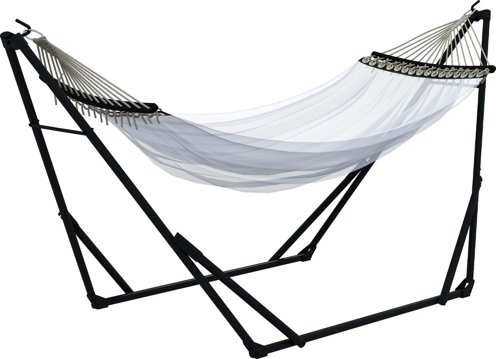 Outsunny Stojak do Hamaków Czarny 263x89x100cm | Aosom PL