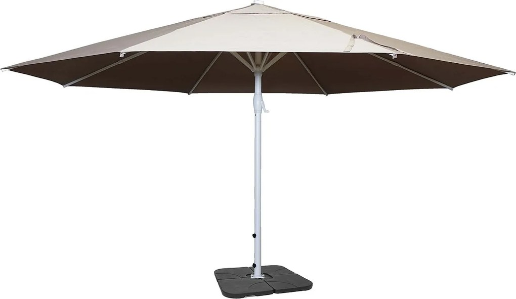 Parasol Carpi II,  kremowo-beżowy ze stojakiem