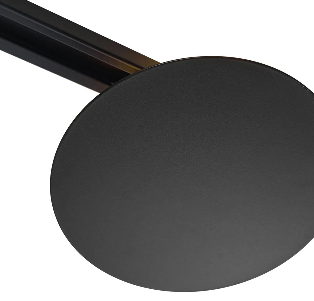 Nowoczesna czarna lampa sufitowa do systemu szynowego 1-fazowego 2-punktowa - Iconic Pulley