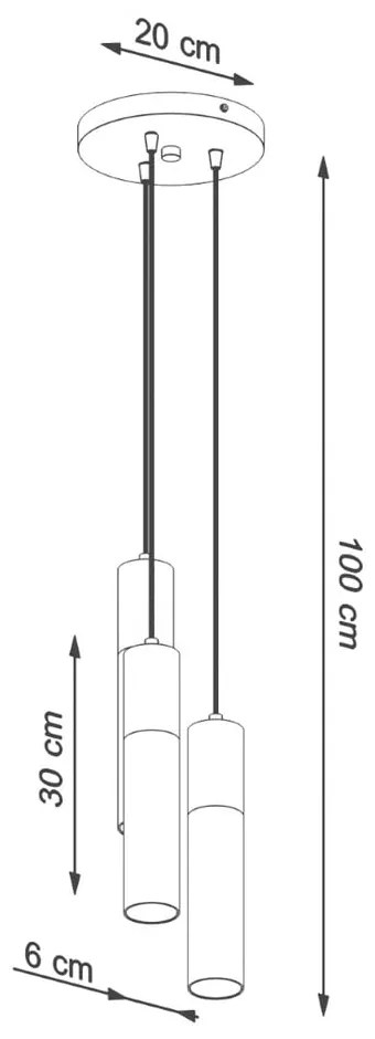 Biała lampa wisząca ø 6 cm Paul – Nice Lamps