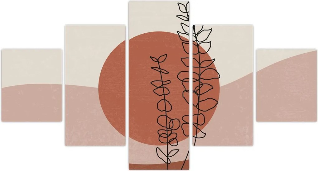 Obraz - Boho leaves N⁰1 (125x70 cm)