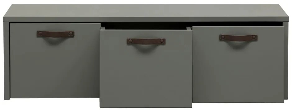 Zielono-szara szafka dziecięca z litego drewna sosnowego 120x36 cm Stage – vtwonen