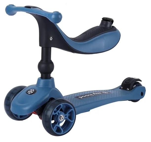 My Hood 505142 wielofunkcyjny rower dziecięcy Kick'n' Ride, niebieski
