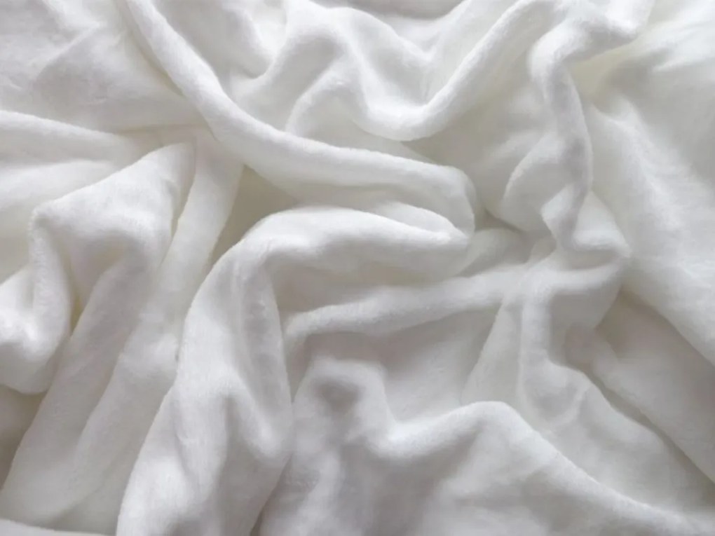 PrzytulneMieszkanie.pl Prześcieradło z mikropluszu SOFT 200x220 cm białe