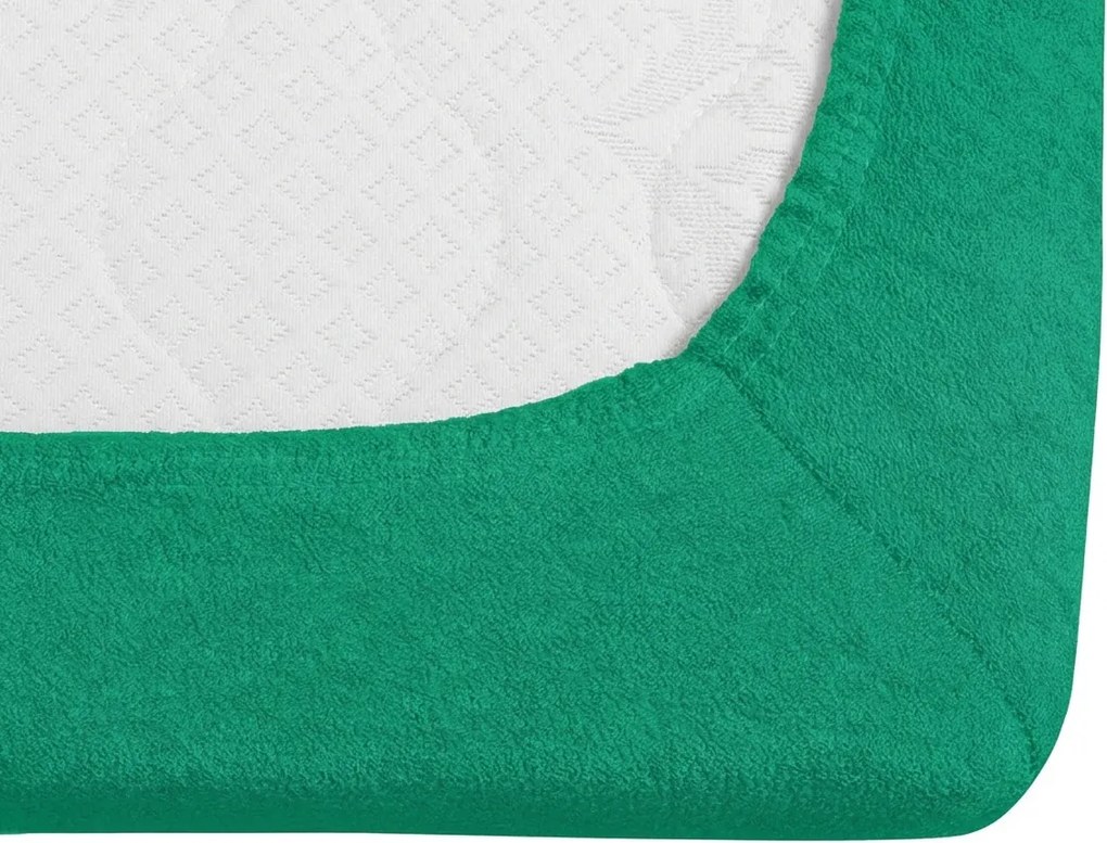 PrzytulneMieszkanie.pl Frotte prześcieradło PREMIUM miętowe 200x220 cm