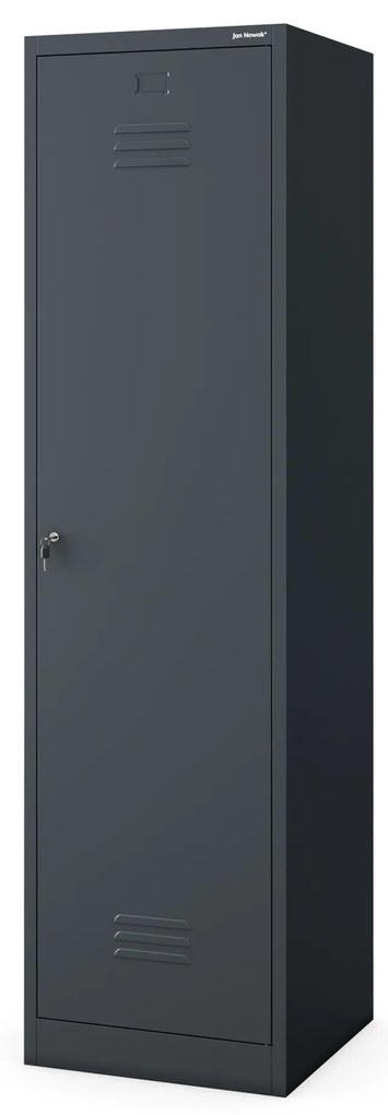 Metalowa szafa gospodarcza AGNES, 500 x 1850 x 500 mm, antracyt