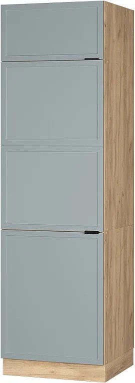 Szafka na lodówkę jasnoniebiesko-szary 60x58.1x206.8 fame-line