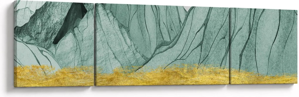 Obraz - Emerald Mountains N⁰1 (170x50 cm)