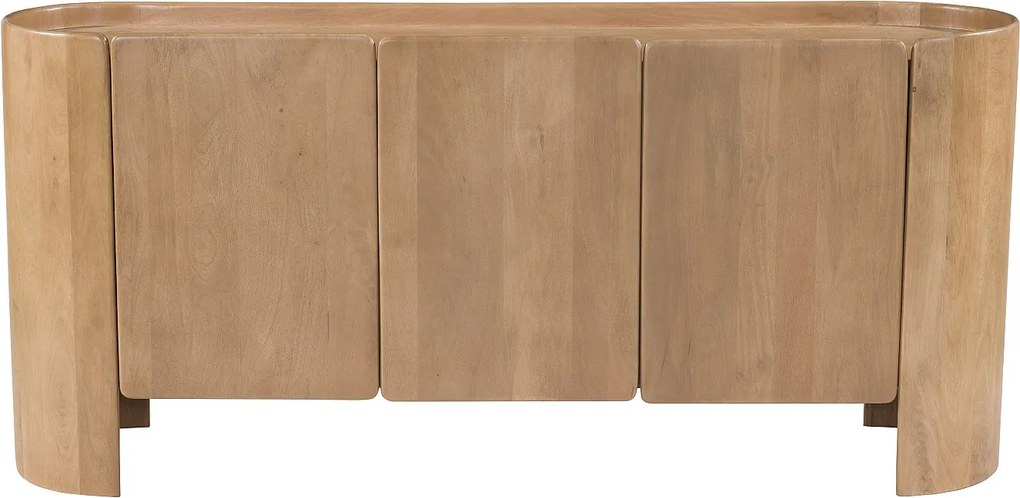 Kredens 3-drzwiowy z drewna mangowca - Naturalny - ISLARA