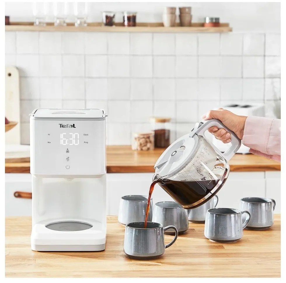 Biały przelewowy ekspres do kawy Sense CM693110 – Tefal