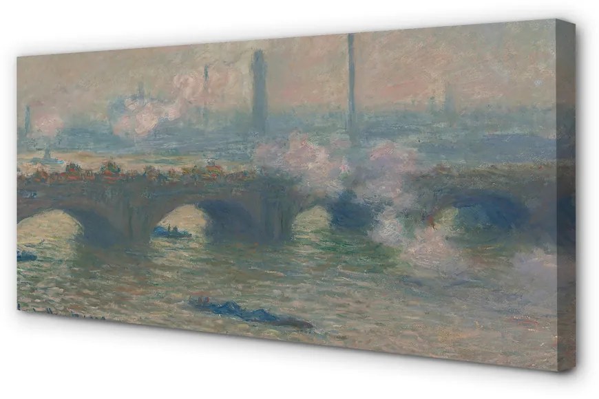 Obraz na płótnie Most w Waterloo pochmurny dzień - Claude Monet