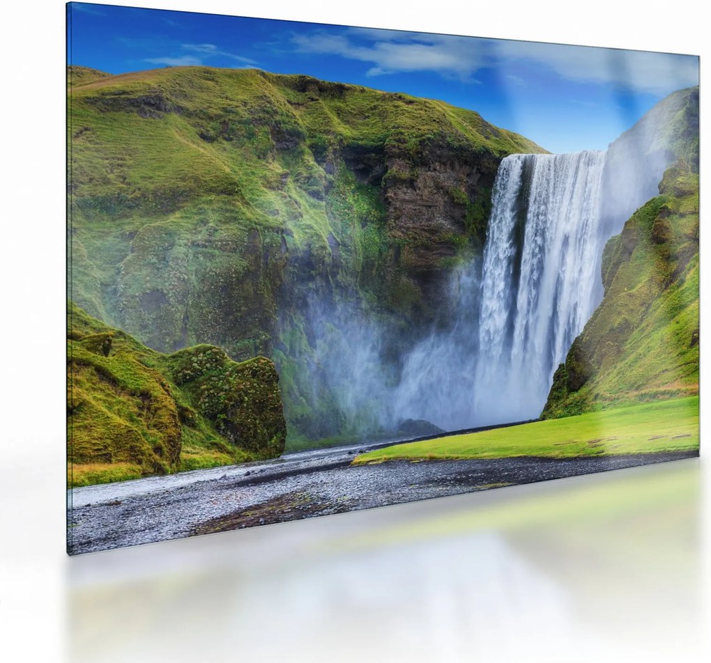 Obraz na szkle - Wodospad Seljalandsfoss (70x50 cm)