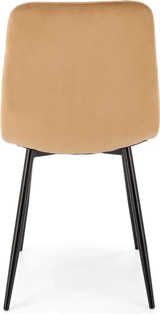Pikowane krzesło do jadalni K525 Halmar z tkaniny velvetowej