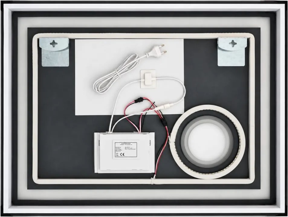 IREDA Lustro łazienkowe z oświetleniem LED, 80 x 60 cm