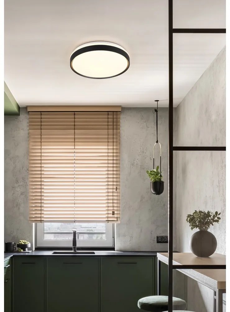 Czarno-biała lampa sufitowa LED ø 47 cm Spacy – Reality