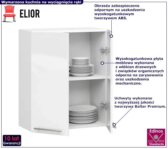 Szafka kuchenna w kolorze biały połysk - Poli 13X