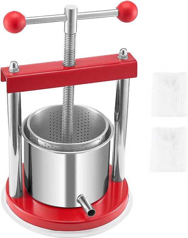 Prasa do Owoców SucceBuy 1,5 L Ręczna Prasa do Owoców ze Stali Nierdzewnej do Domowej Produkcji Wina.