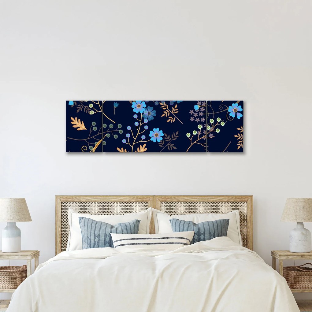 Obraz - Jesienne kwiaty (170x50 cm)