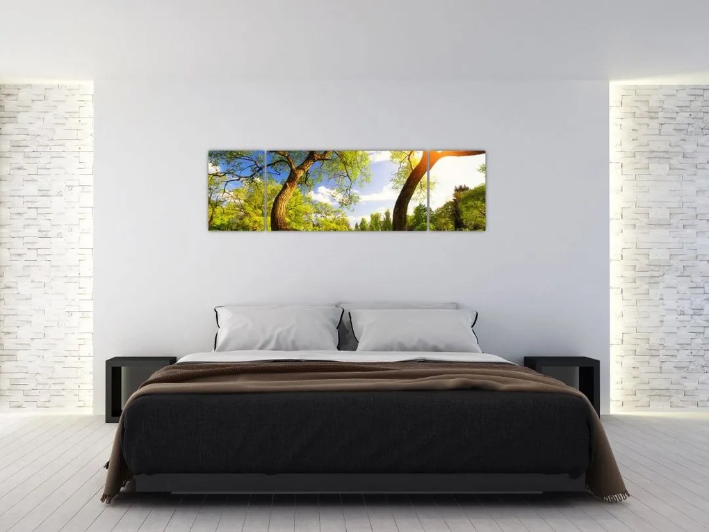 Obraz wiosennej łąki (170x50 cm)