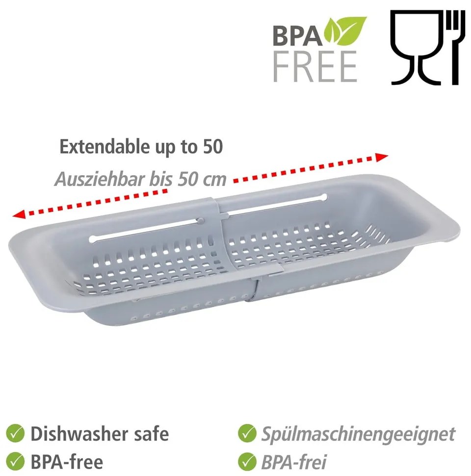 Plastikowy teleskopowy ociekacz na zlew Sieve – Wenko