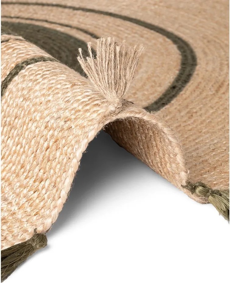 Okrągły dywan z juty dwustronny/tkany ręcznie w naturalnym kolorze ø 150 cm Basil – Hanse Home