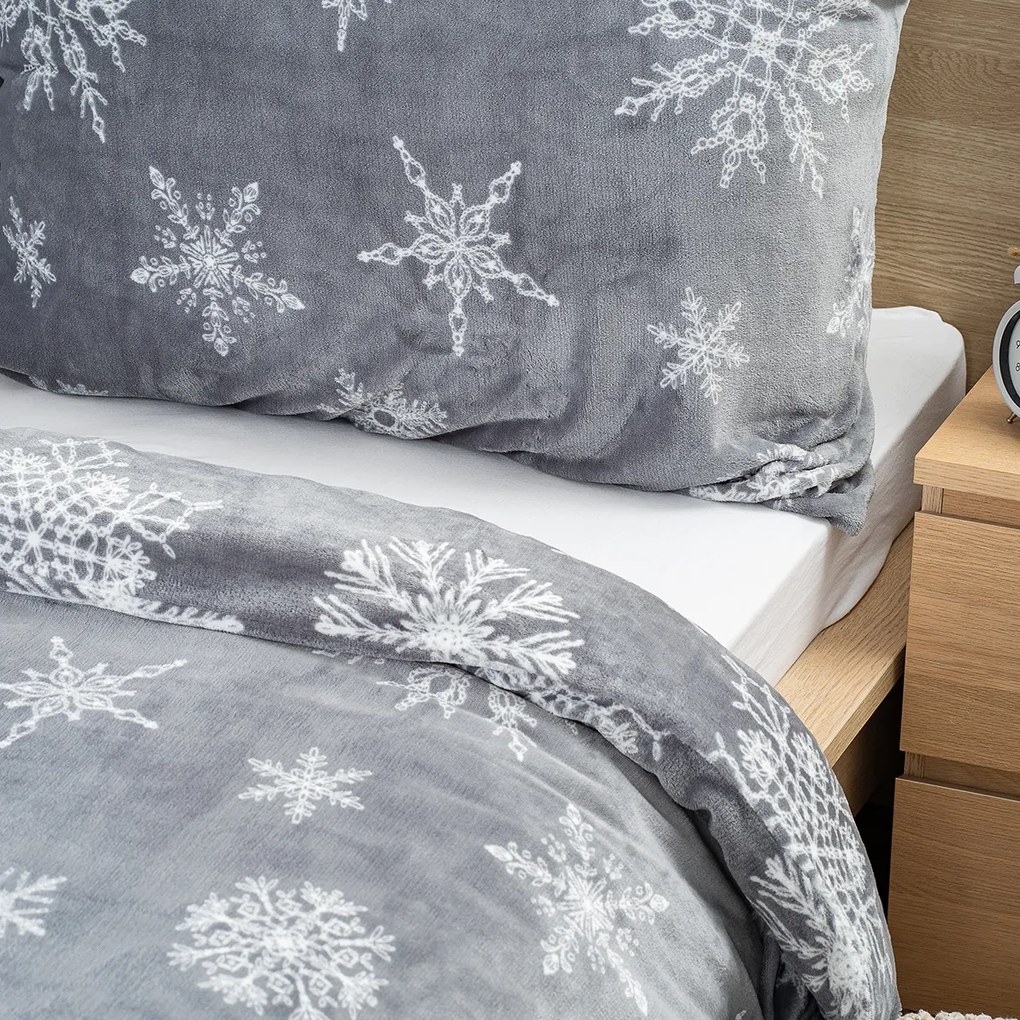 4Home Pościel mikroflanela Silent Snowfall, 140 x 220 cm, 70 x 90 cm