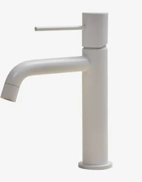 Orveta Bateria Umywalkowa Z Mosiądzu Biała & ↑20 Cm - Sklum