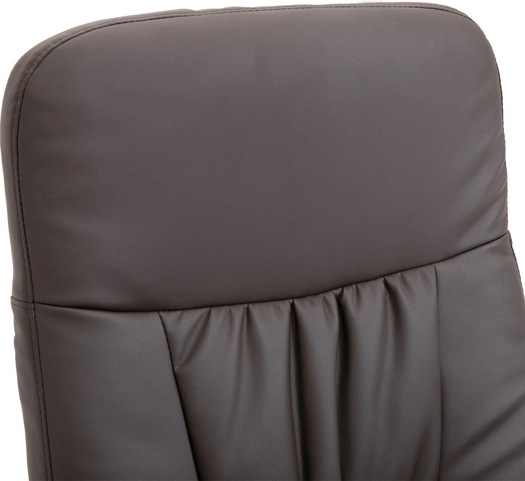 HOMCOM Zestaw foteli 2 częściowy, fotel z podnóżkiem, fotel relaksacyjny z podnóżkiem, regulowane wysokości, nachylane oparcie, brązowy