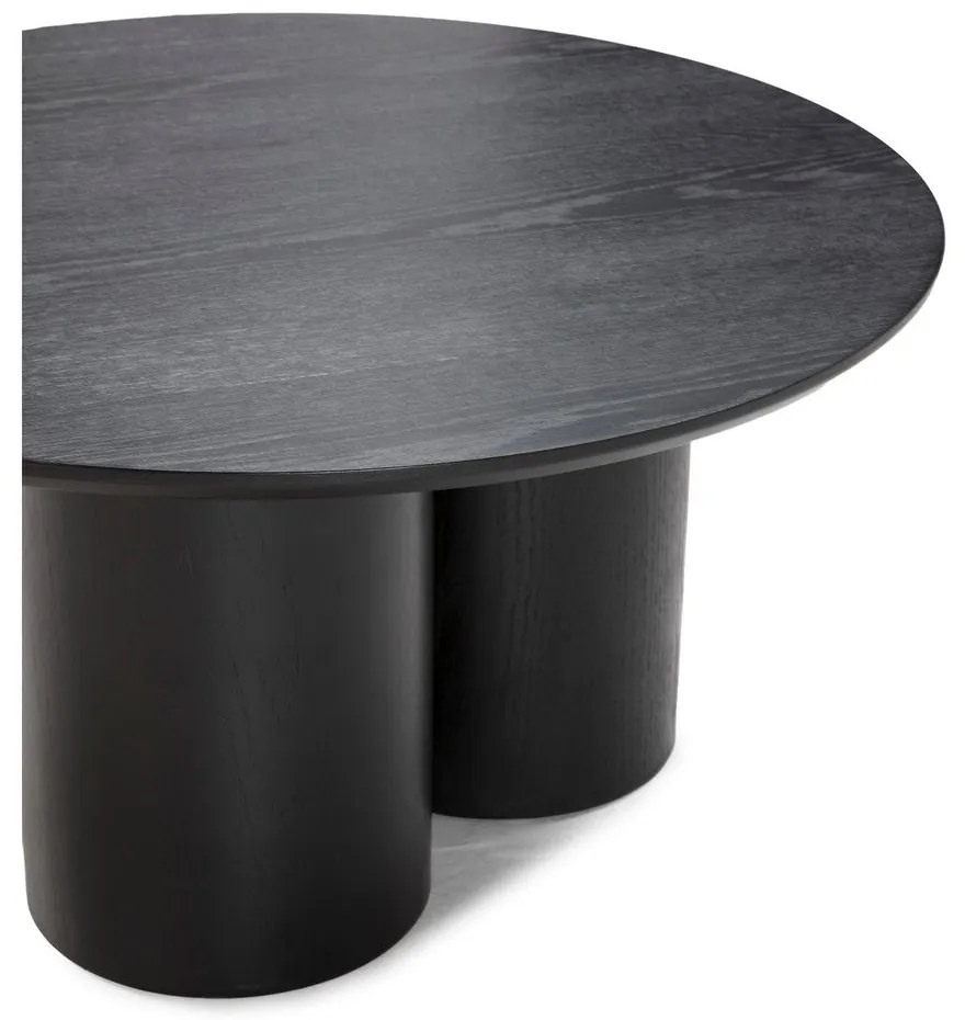 Czarny okrągły stolik ø 80 cm Lua – MOME