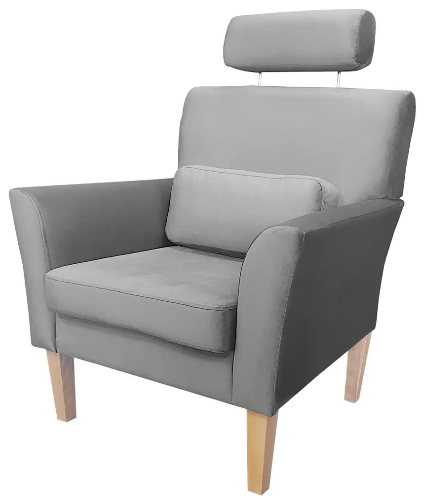 Fotel PIRO MG VELVET ciemnoszary ATOS