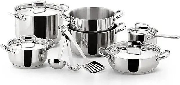 Zestaw garnków Lagostina SFIZIOSA-13PIECES ze stali nierdzewnej do wszystkich rodzajów kuchenek, w tym indukcyjnych