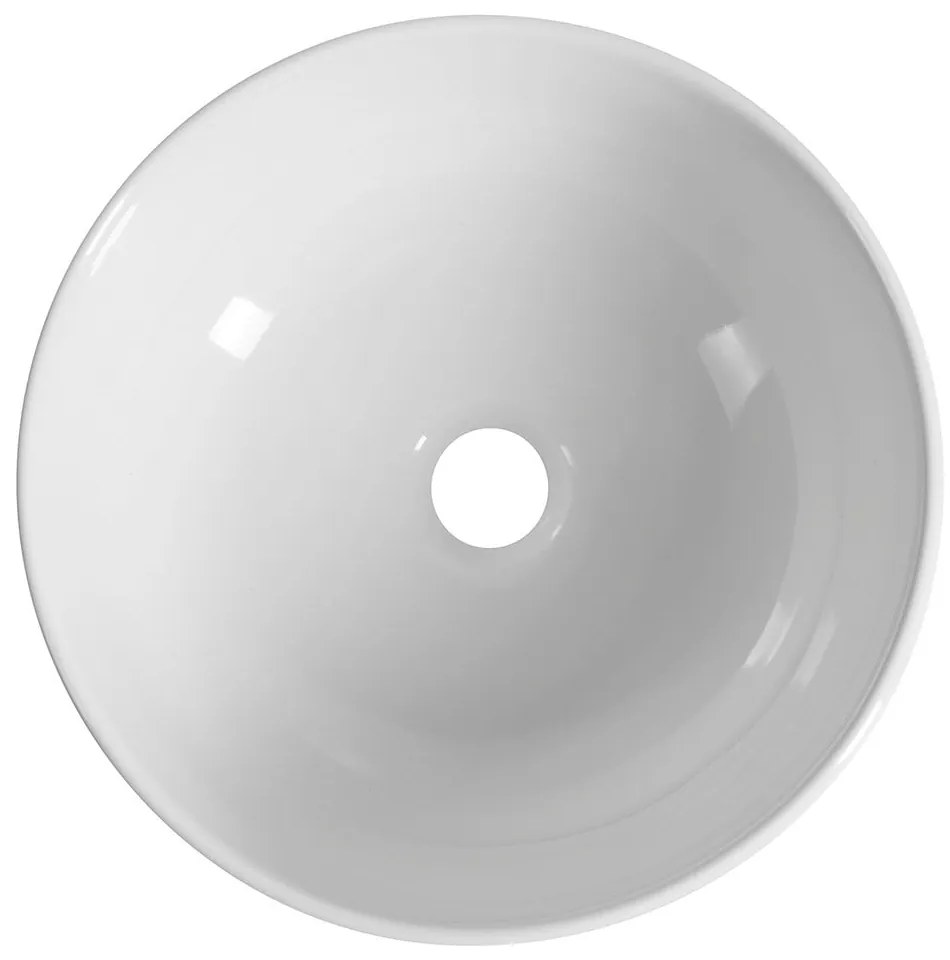 Biała ceramiczna okrągła umywalka ø 33 cm Emmi – Sapho