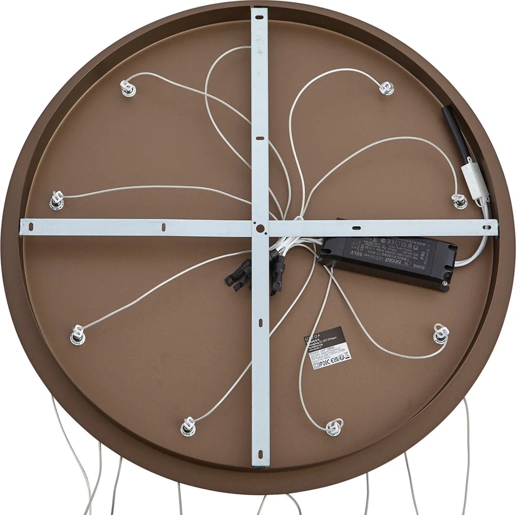 Designerska lampa wisząca ciemny brąz 9-punktowa z LED z 3-stopniowym ściemnianiem - Vide Anella