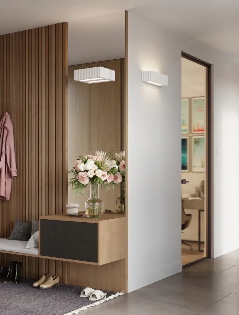 Biały ceramiczny kinkiet ścienny M167-Kasena G9-D13