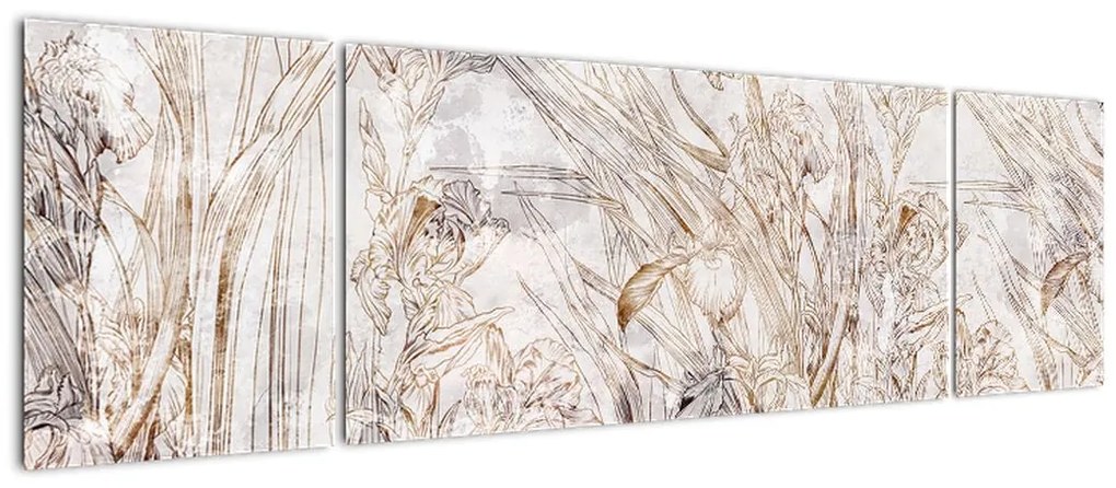 Obraz - Irysy (170x50 cm)