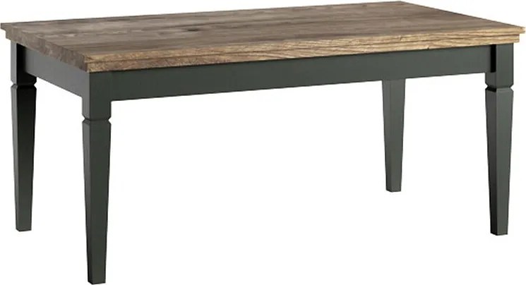 Stolik kawowy EVORA 110x60 dąb lefkas/zielony mat