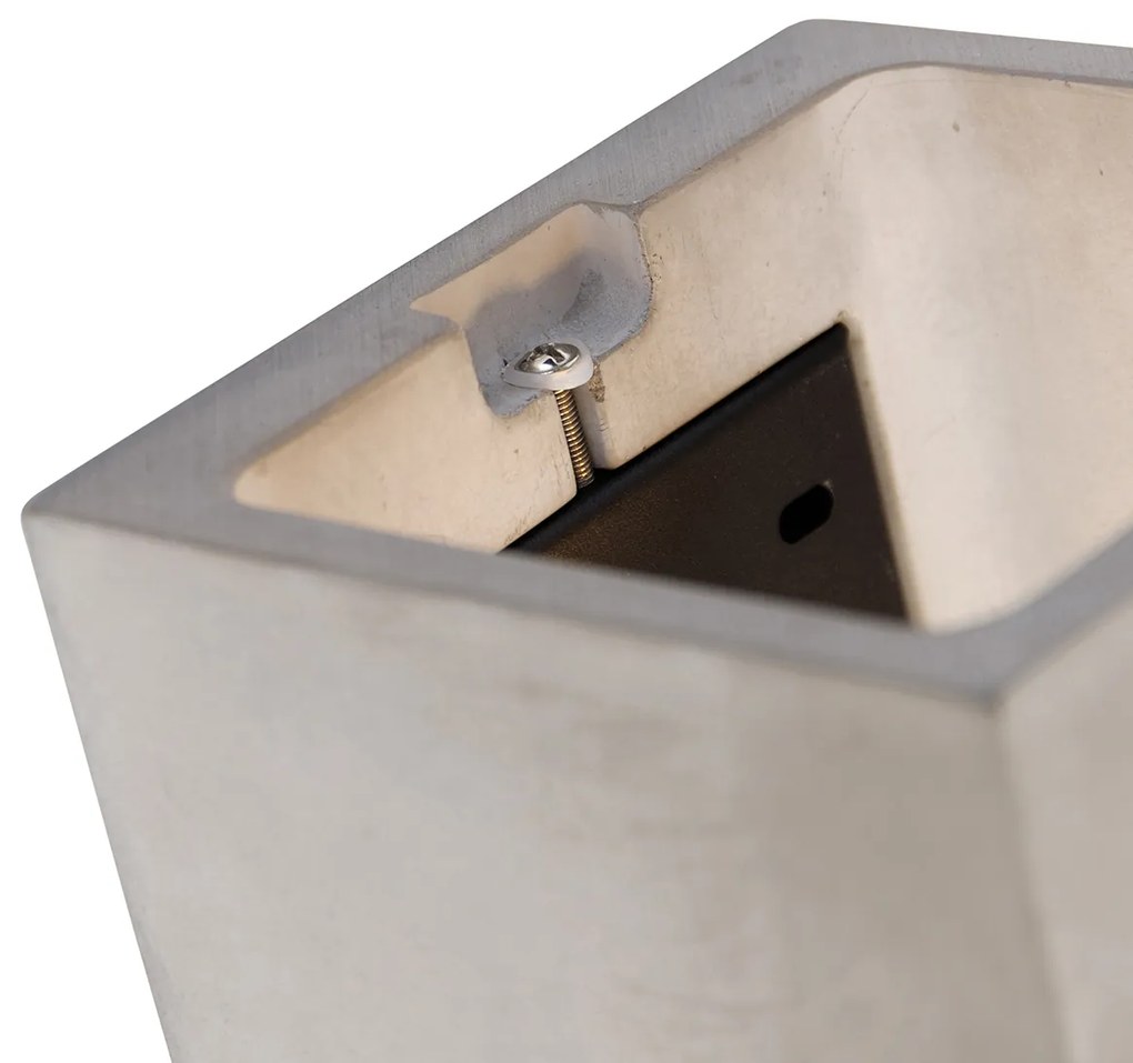 Rustykalna kwadratowa lampa ścienna betonowa - Alban