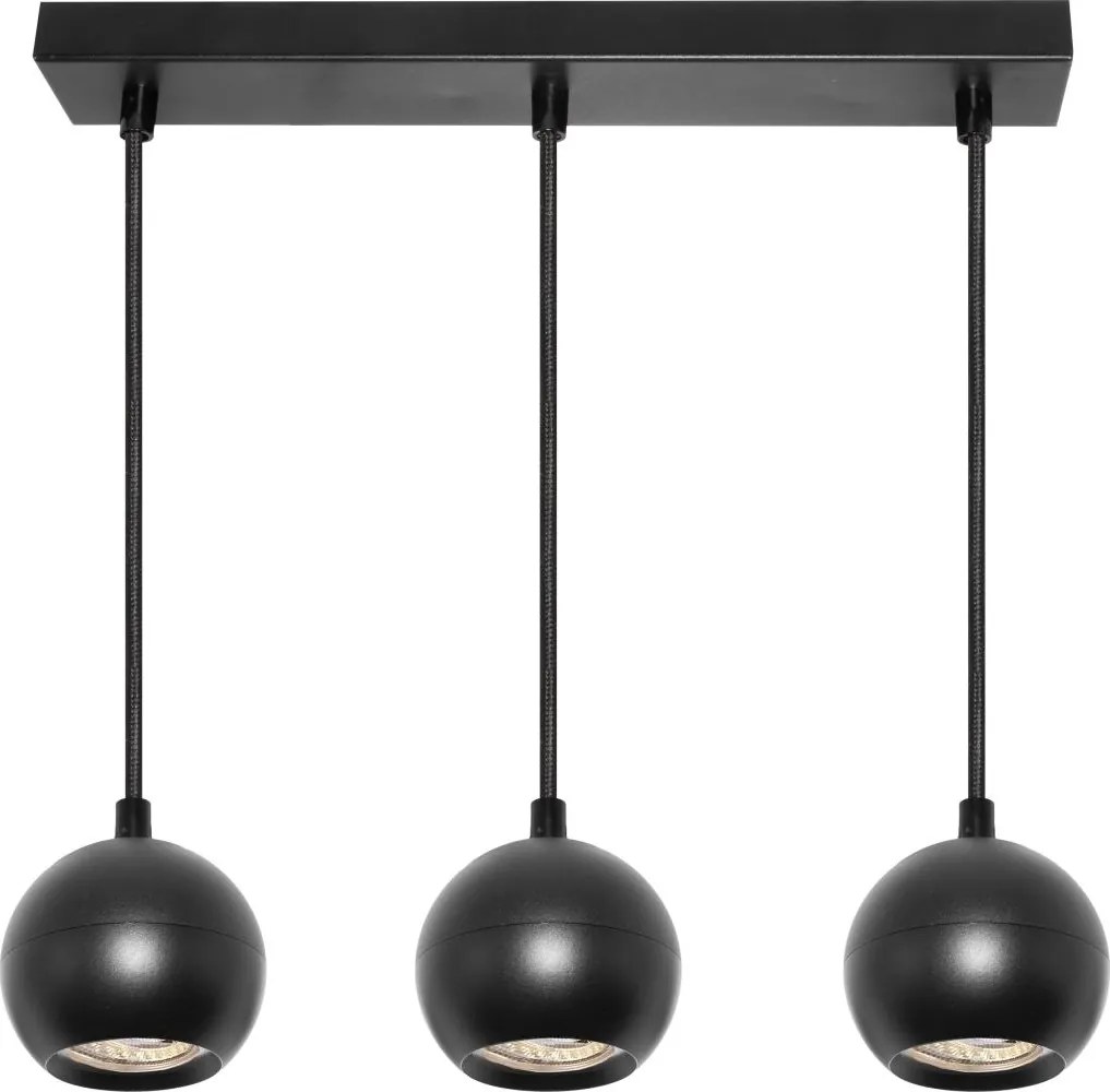 Osram - Lampa wisząca na przewodzie SPOT SPHERAL 3xGU10/6W/230V czarna