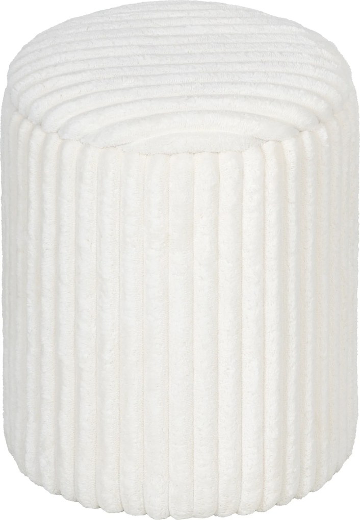 HOMCOM Taboret z odwracalną pokrywą, nowoczesny sztruksowy taboret do salonu i sypialni, biały | Aosom PL