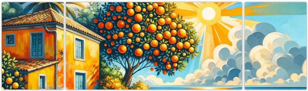 Obraz - Dom z pomarańczami I. (170x50 cm)