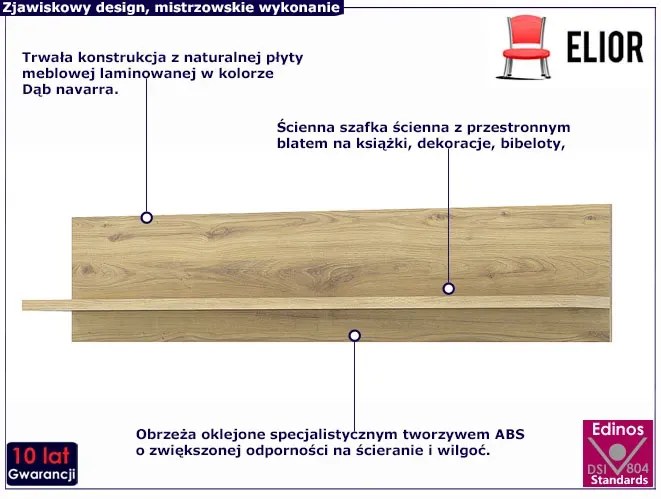 Półka ścienna na dekoracje  - Salmi 9X