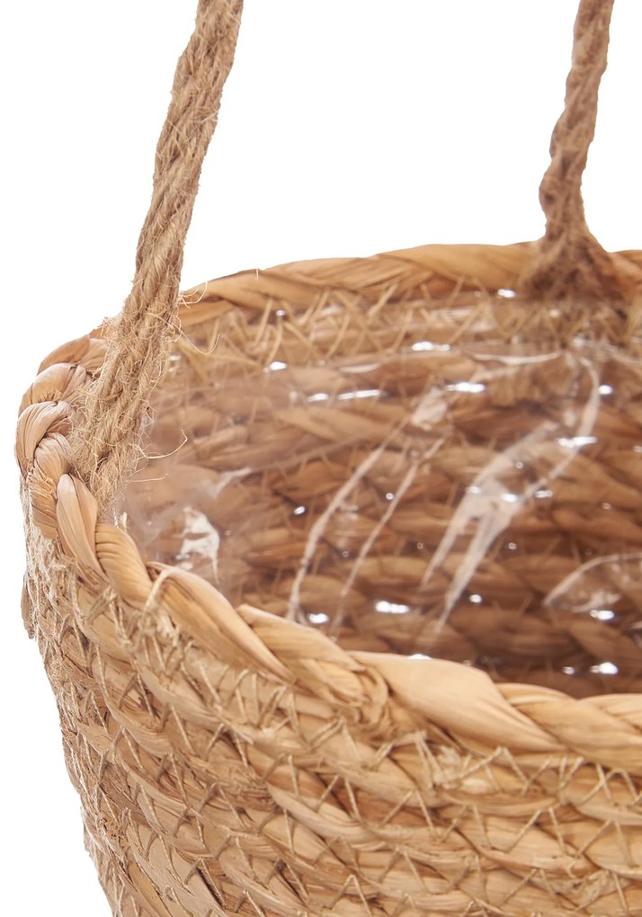 Doniczka wisząca z plecionki BONI, Ø 15 cm